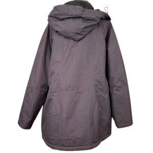 WOMAN WITHIN Gray Hooded Zip Coat Jacket Women's 1X 22/24